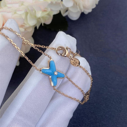 [Clover]JEUX BRACELET TURQUOISE PINK GOLD 1 DIAMOND