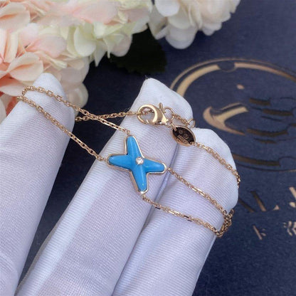 [Clover]JEUX BRACELET TURQUOISE PINK GOLD 1 DIAMOND