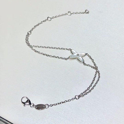 [Clover]JEUX BRACELET WHITE MOP SILVER 1 DIAMOND