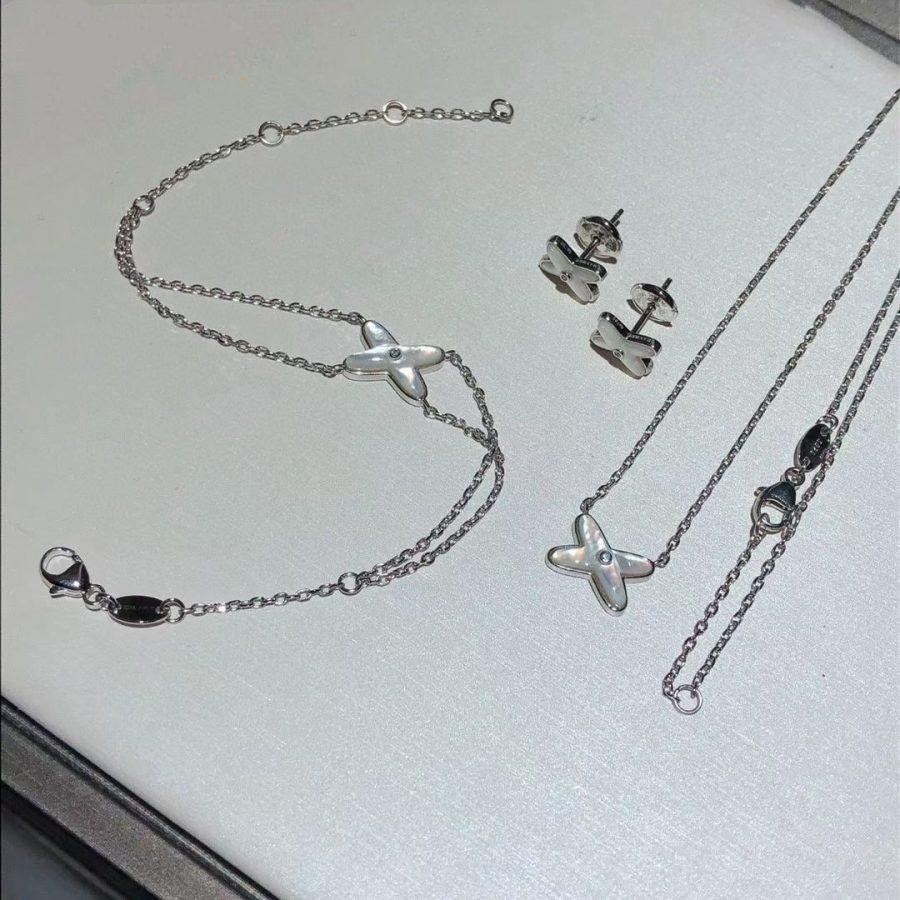 [Clover]JEUX BRACELET WHITE MOP SILVER 1 DIAMOND