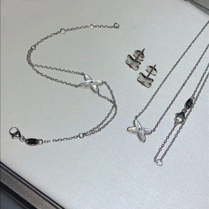 [Clover]JEUX BRACELET WHITE MOP SILVER 1 DIAMOND
