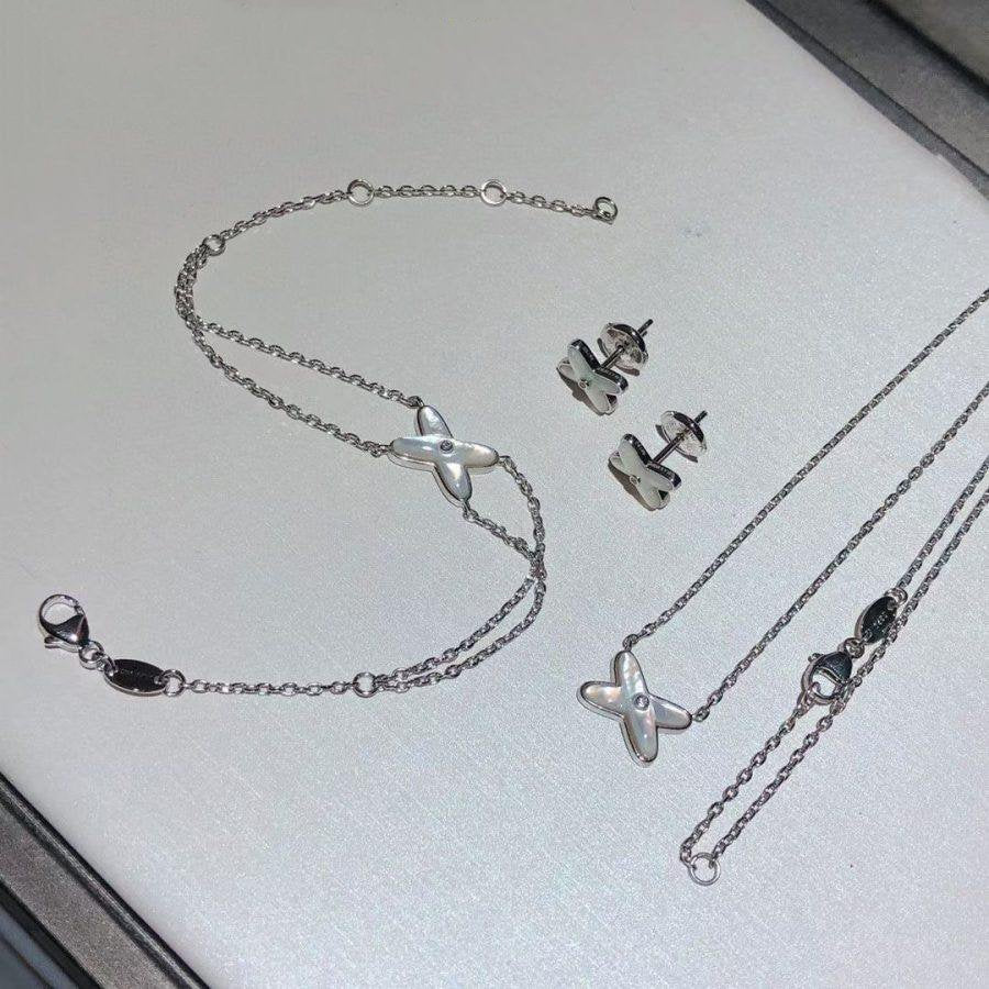 [Clover]JEUX BRACELET WHITE MOP SILVER 1 DIAMOND
