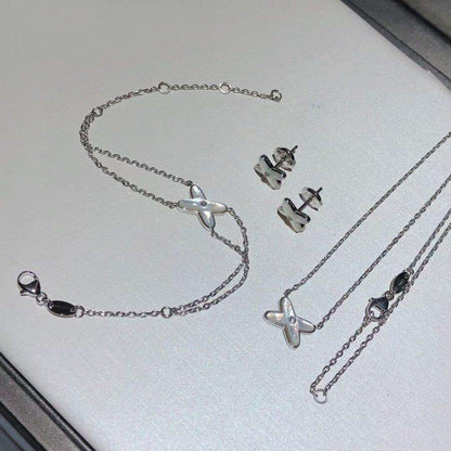 [Clover]JEUX BRACELET WHITE MOP SILVER 1 DIAMOND