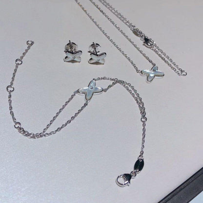 [Clover]JEUX BRACELET WHITE MOP SILVER 1 DIAMOND