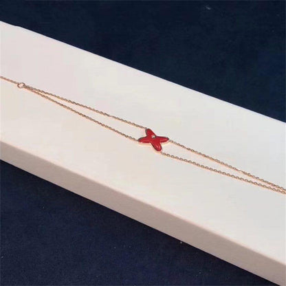 [Clover]JEUX BRACELET CARNELIAN PINK GOLD 1 DIAMOND