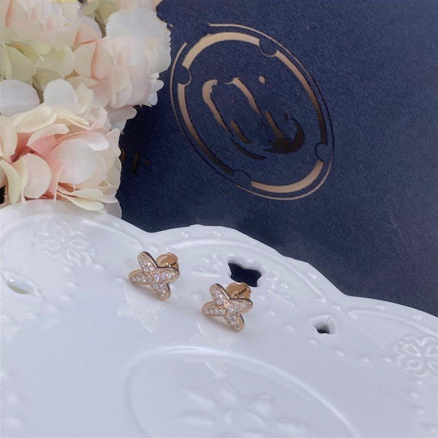 [Clover]JEUX DE PINK GOLD DIAMOND EARRINGS