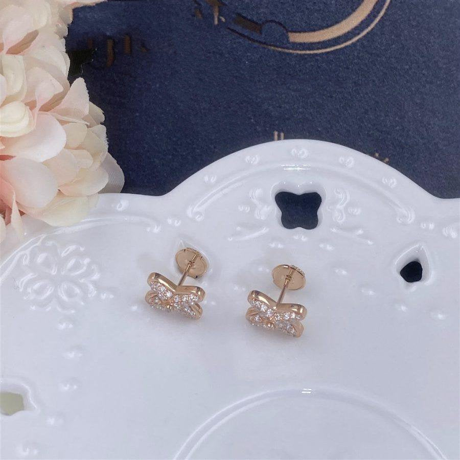 [Clover]JEUX DE PINK GOLD DIAMOND EARRINGS