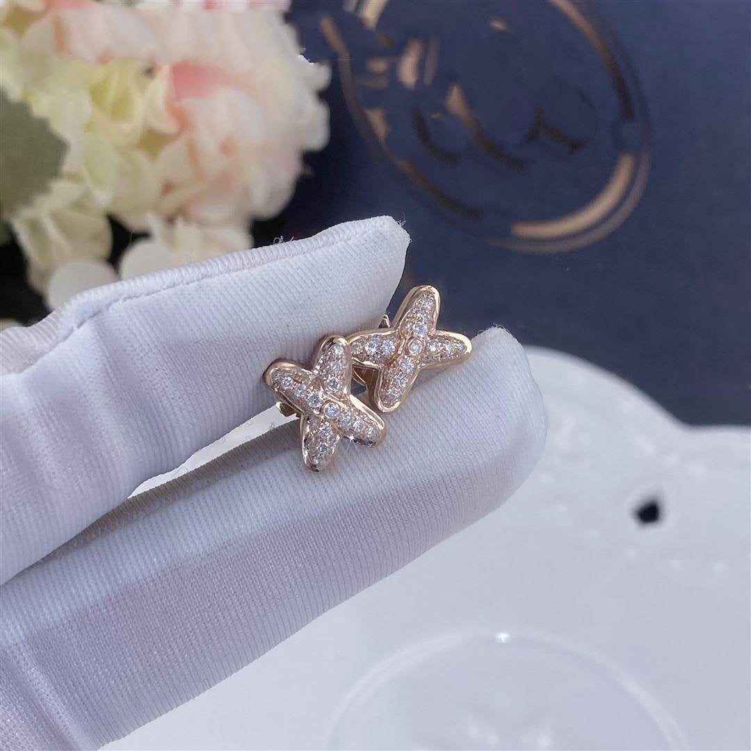 [Clover]JEUX DE PINK GOLD DIAMOND EARRINGS