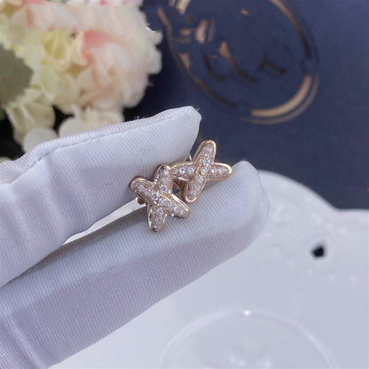 [Clover]JEUX DE PINK GOLD DIAMOND EARRINGS