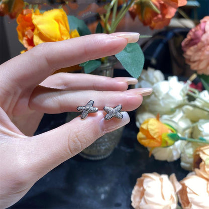 [Clover]JEUX DE SILVER DIAMOND EARRINGS