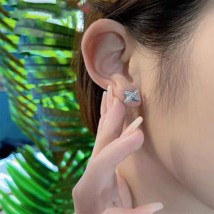 [Clover]JEUX DE SILVER DIAMOND EARRINGS