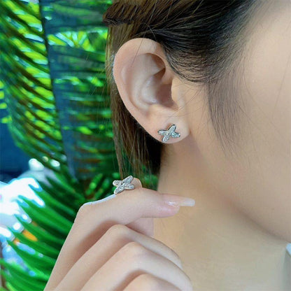 [Clover]JEUX DE SILVER DIAMOND EARRINGS