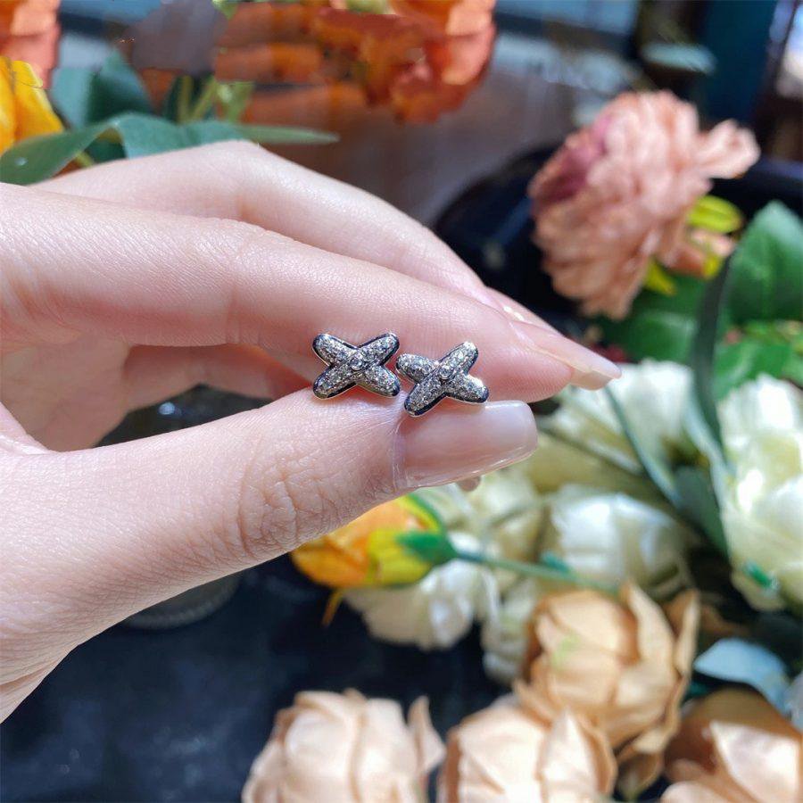 [Clover]JEUX DE SILVER DIAMOND EARRINGS