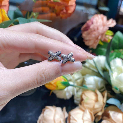 [Clover]JEUX DE SILVER DIAMOND EARRINGS