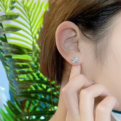 [Clover]JEUX DE SILVER DIAMOND EARRINGS