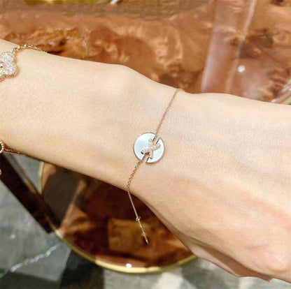 [Clover]JEUX DE BRACELET MOP PINK GOLD DIAMONDS