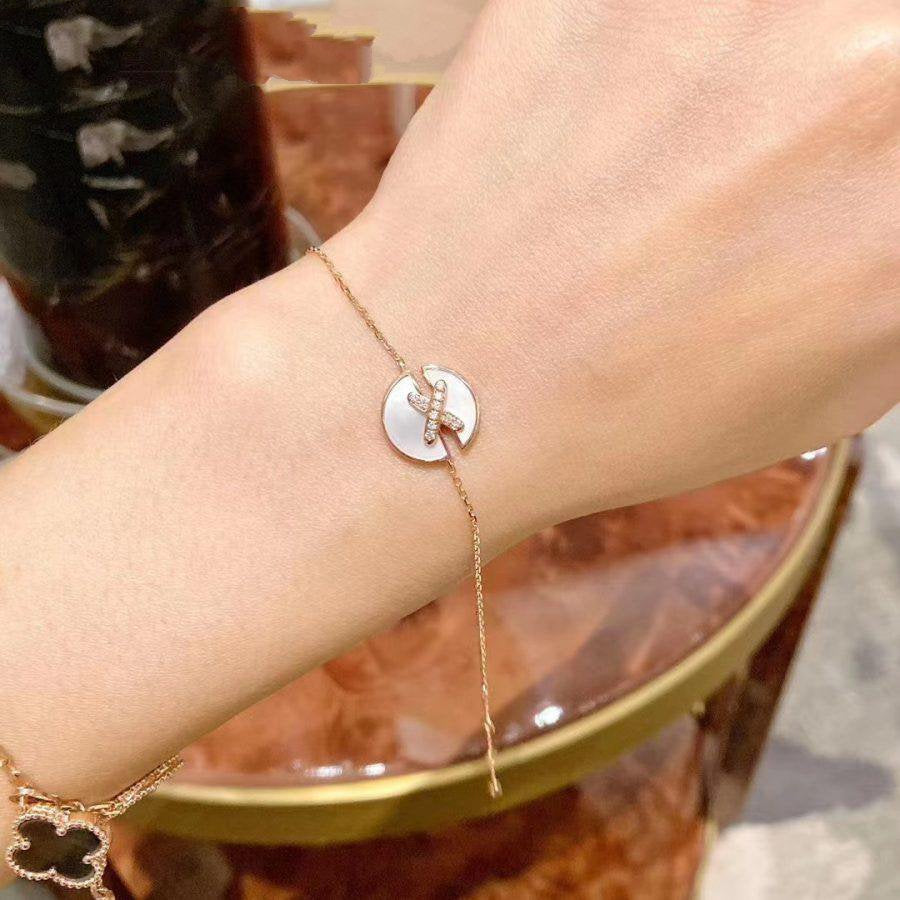 [Clover]JEUX DE BRACELET MOP PINK GOLD DIAMONDS