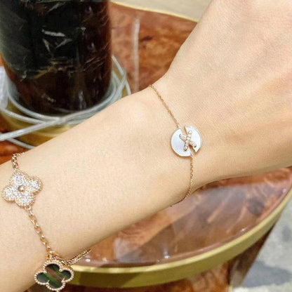[Clover]JEUX DE BRACELET MOP PINK GOLD DIAMONDS