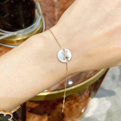 [Clover]JEUX DE BRACELET MOP PINK GOLD DIAMONDS