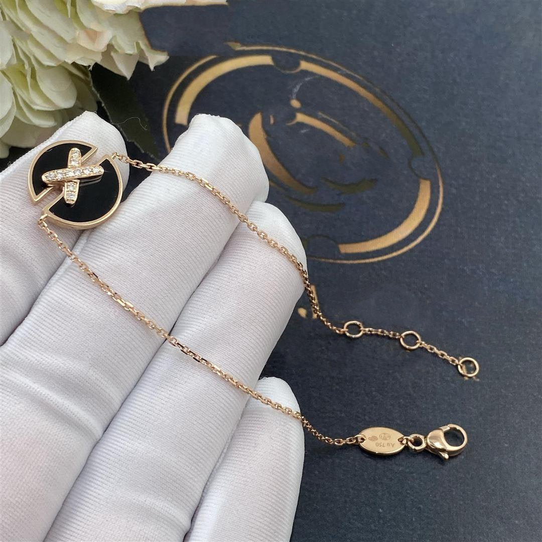 [Clover]JEUX DE BRACELET ONYX PINK GOLD DIAMOND