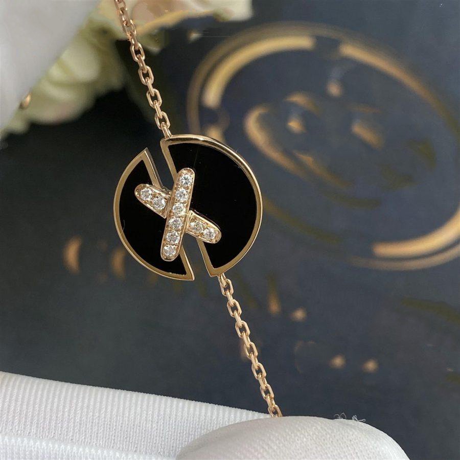 [Clover]JEUX DE BRACELET ONYX PINK GOLD DIAMOND