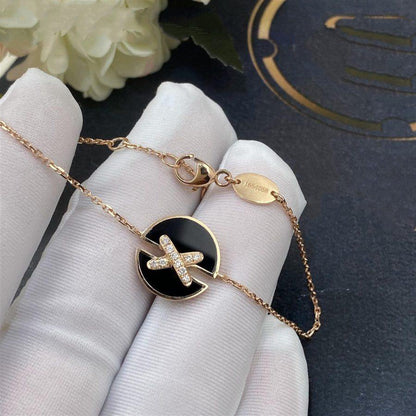 [Clover]JEUX DE BRACELET ONYX PINK GOLD DIAMOND