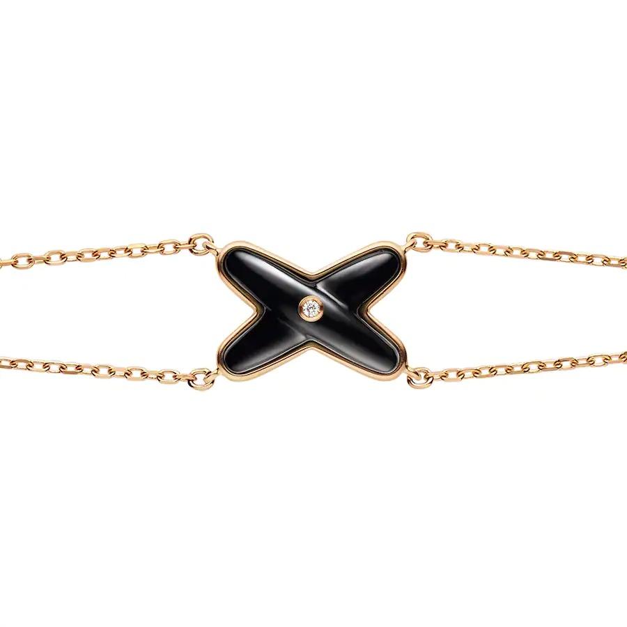 [Clover]JEUX BRACELET ONYX PINK GOLD 1 DIAMOND