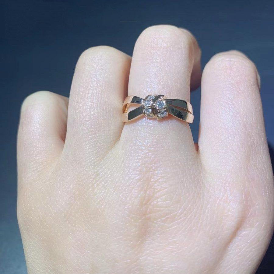 [Clover]LIENS RING PINK GOLD DIAMOND