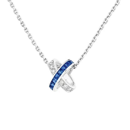 [Clover]LIENS DIAMOND SILVER NECKLACE