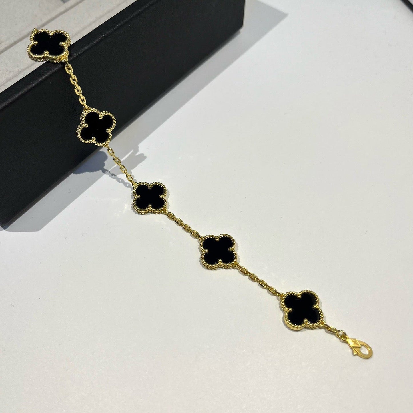 [Clover]CLOVER  5 MOTIFS BLACK ONYX BRACELET