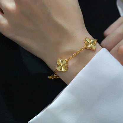 [Clover]CLOVER 5 FLOWERS LASER BRACELET