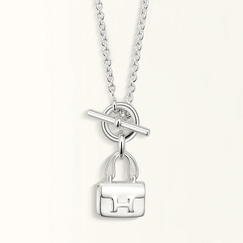 [Clover]POP H PEDANT SILVER NECKLACE