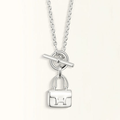 [Clover]POP H PEDANT SILVER NECKLACE
