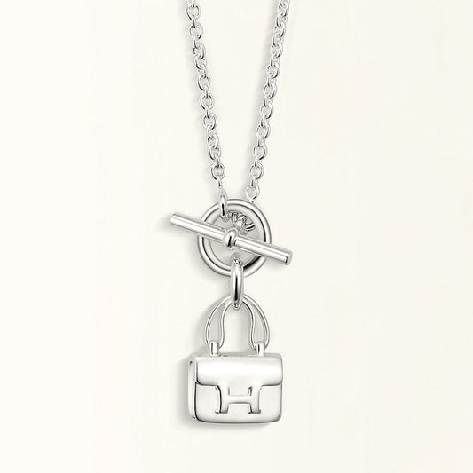 [Clover]POP H PEDANT SILVER NECKLACE