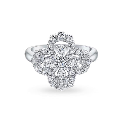 [Clover]LOOP RING FULL MOTIF DIAMOND 16MM SILVE