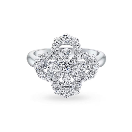 [Clover]LOOP RING FULL MOTIF DIAMOND 16MM SILVE