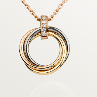[Clover]TRINITY NECKLACE GOLD  DIAMONDS