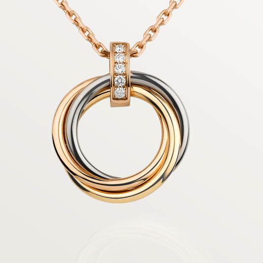[Clover]TRINITY NECKLACE GOLD  DIAMONDS