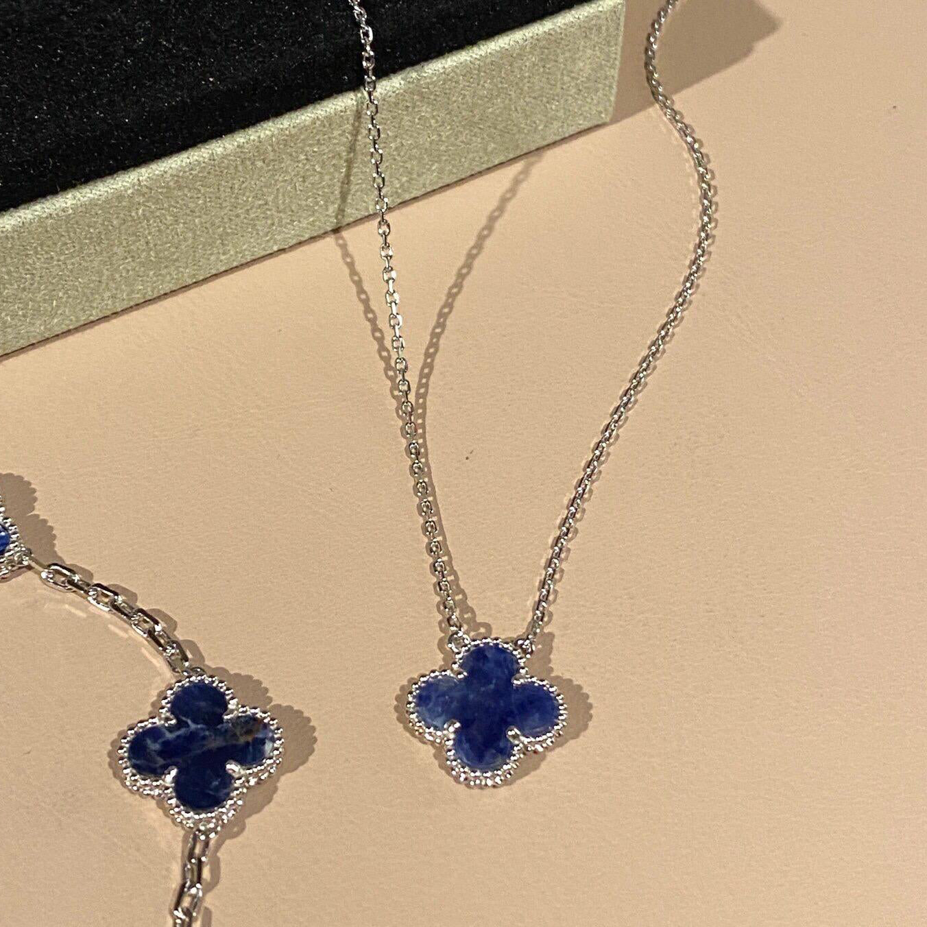 [Clover]CLOVER 15MM PIETERSITE NECKLACE SILVER