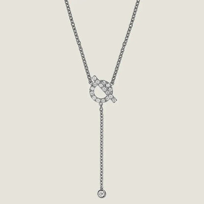 [Clover]FINESSE SILVER DIAMOND NECKLACE