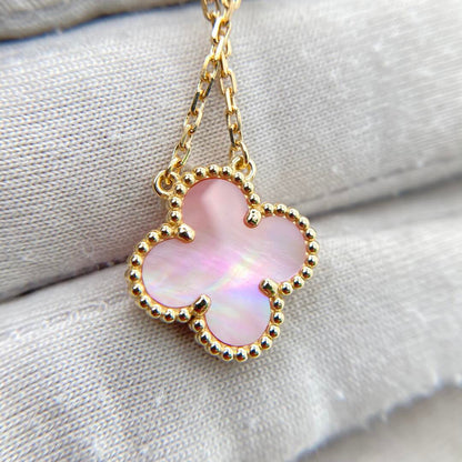 [Clover]CLOVER 15MM PINK MOTHER-OF-PEARL NECKLACE