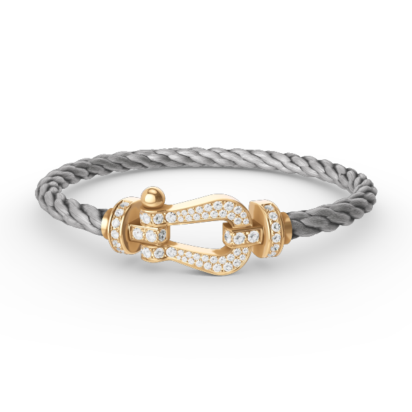 [Clover]FORCE LARGE HORSESHOE FULL DIAMOND BRACELET GOLD