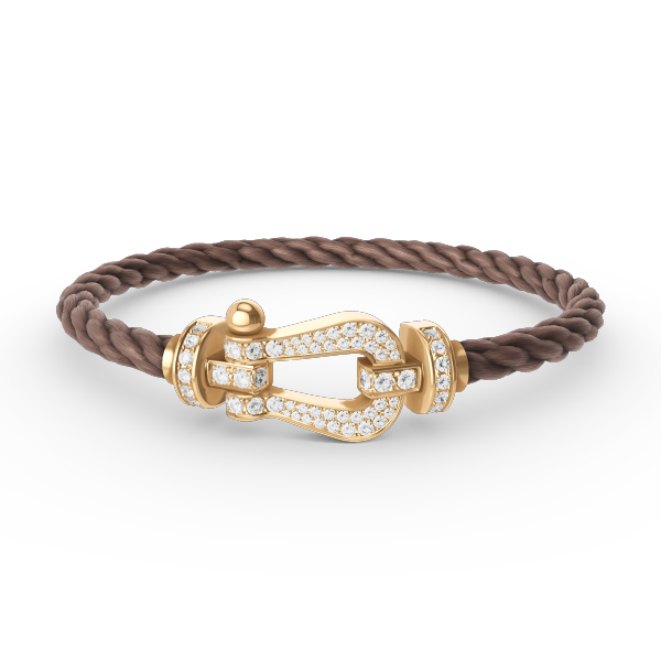 [Clover]FORCE LARGE HORSESHOE FULL DIAMOND BRACELET GOLD