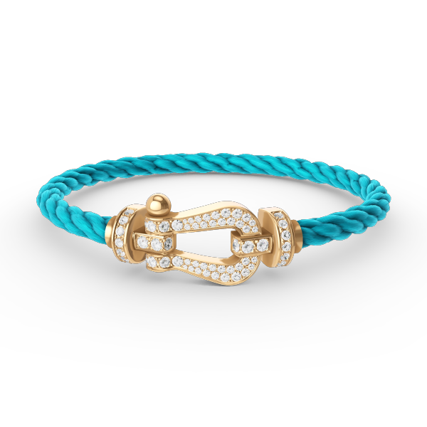 [Clover]FORCE LARGE HORSESHOE FULL DIAMOND BRACELET GOLD