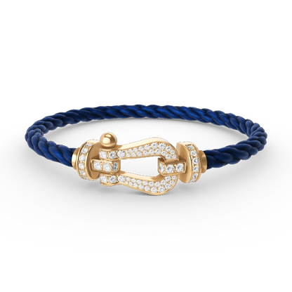 [Clover]FORCE LARGE HORSESHOE FULL DIAMOND BRACELET GOLD