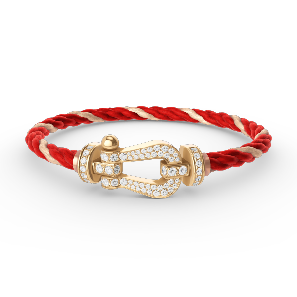 [Clover]FORCE LARGE HORSESHOE FULL DIAMOND BRACELET GOLD
