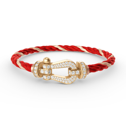 [Clover]FORCE LARGE HORSESHOE FULL DIAMOND BRACELET GOLD