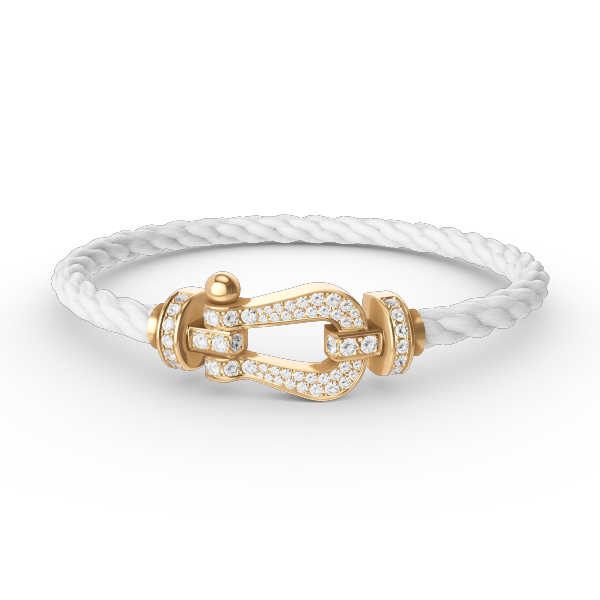 [Clover]FORCE LARGE HORSESHOE FULL DIAMOND BRACELET GOLD
