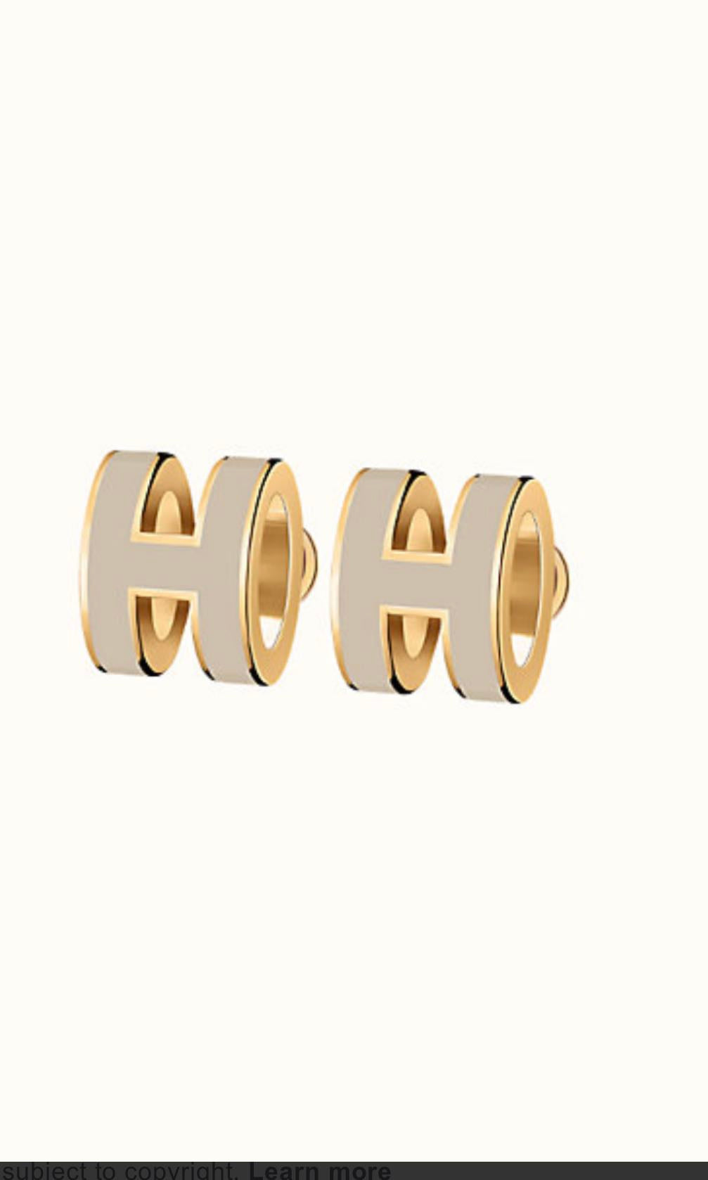 [Clover]MINI POP H GOLD EARRINGS GREY