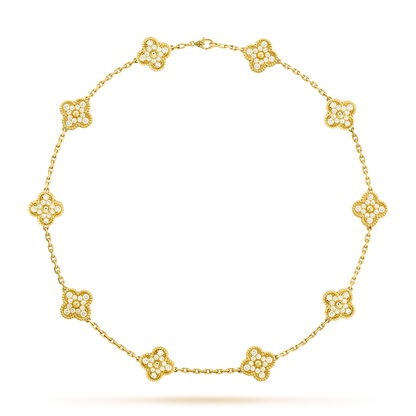 [Clover]CLOVER 10 MOTIFS DIAMOND NECKLACE